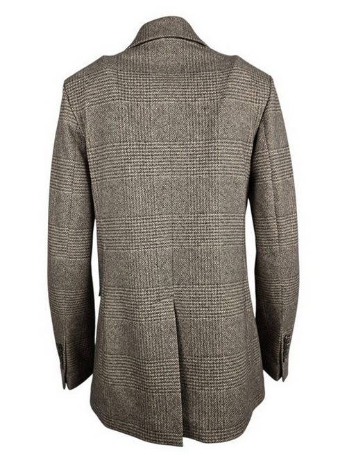 giacca donna doppiopetto galles  tortora e sabbia Circolo 1901 | FD3679CIOCCOLATO-L